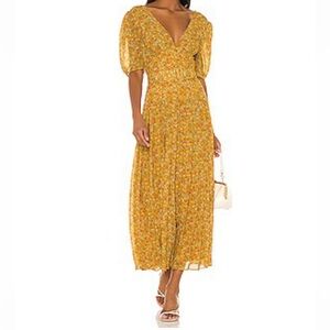 DIVINE HERITAGE Sweet Virginia Ditsy Maxi Dress in Sunflower